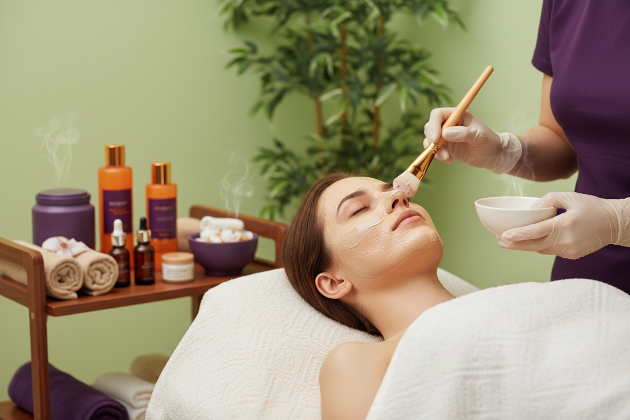 make it orange, purple and touch of light green background